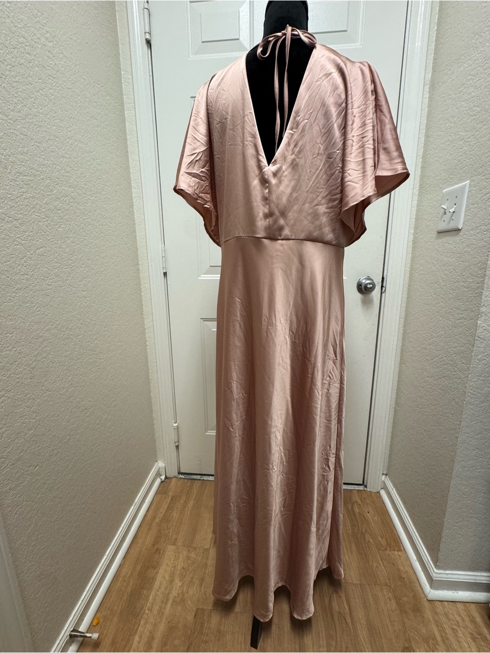 a new day Blush Pink Satin V‑Neck Maxi Dress - Picture 4 of 6